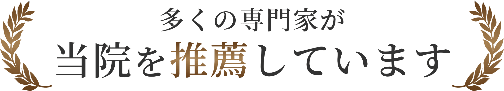 多くの専門家が当院を推薦しています